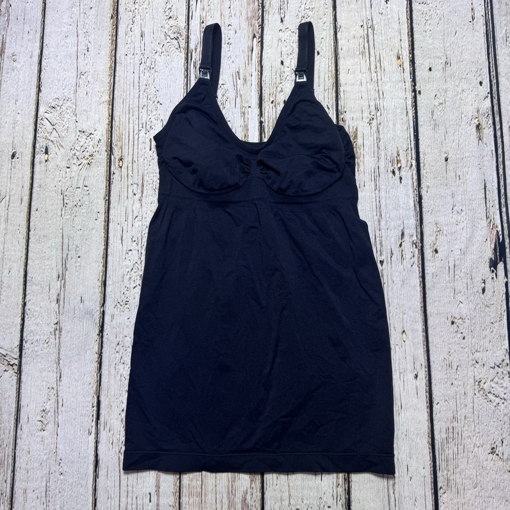 Kindred Bravely Sz Medium Hands Free Pumping Nursing Tank Cami Black